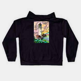 Lighthouse Sunset Kids Hoodie